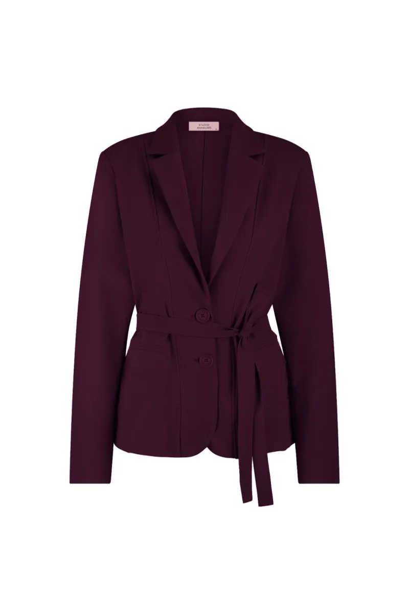 STUDIO ANNELOES-Elin bonded blazer-94859-3800 Blackberry-PAARS