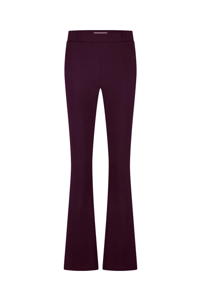 STUDIO ANNELOES-Flair bonded trousers-94800-3800 Blackberry-PAARS