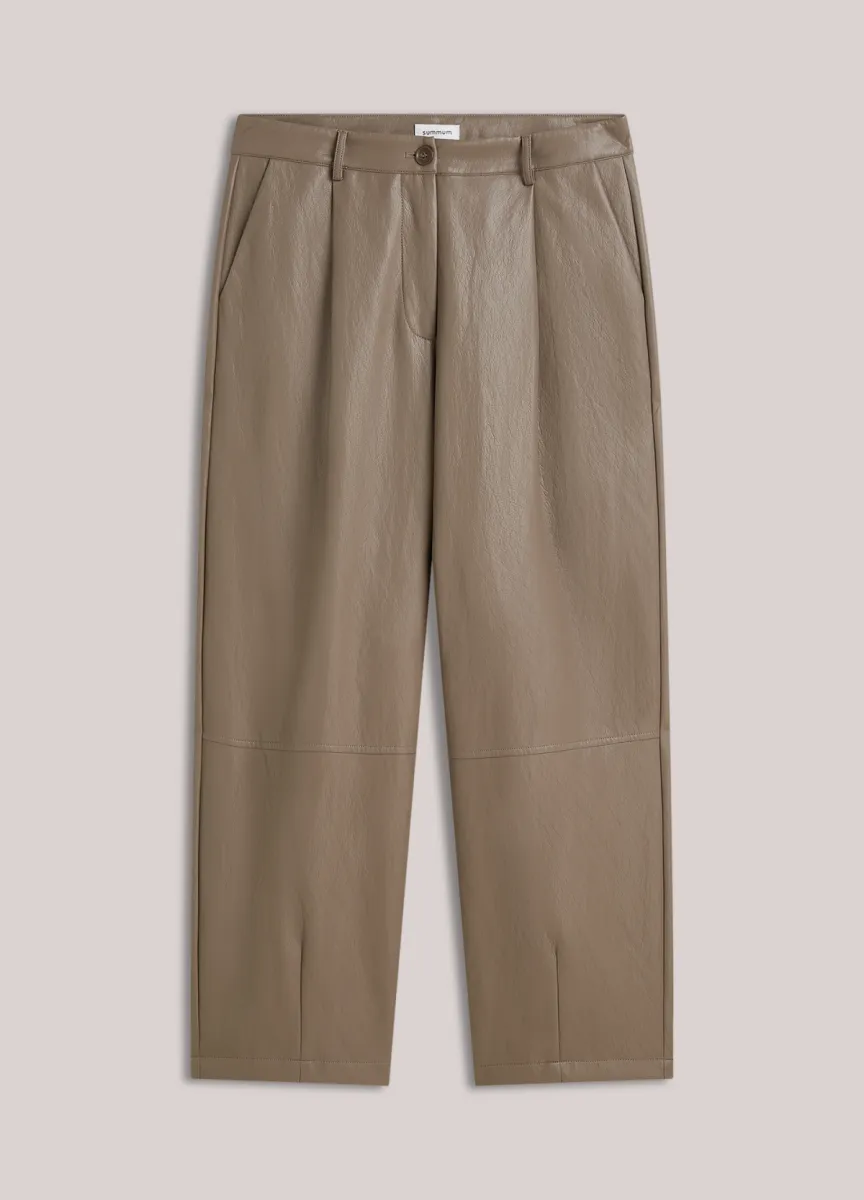 Summum-Balloon trousers soft faux leather-4s3043-12526-708 Light taupe-TAUPE
