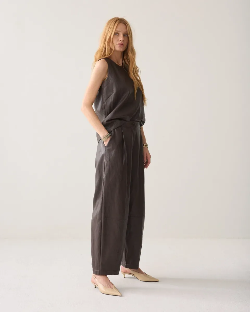 summum-balloon-trousers-soft-faux-leather-4s3043-12526-754-dark-chocolate-chocolade-3 Summum-Balloon trousers soft faux leather-4s3043-12526-754 Dark chocolate-CHOCOLADE