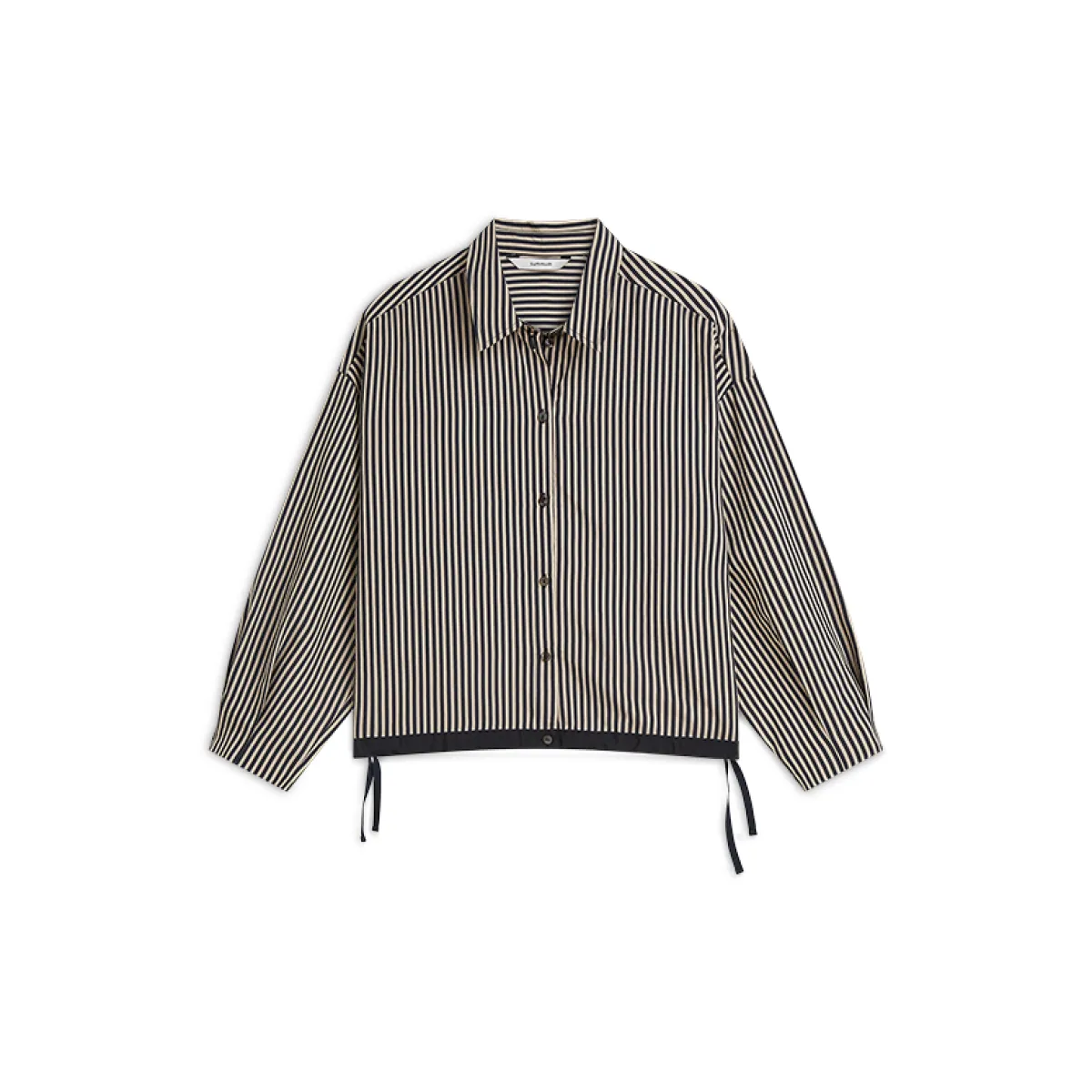 Summum-Blouse boxy two tone stripe small-2s3548-12491-495 Midnight blue-DONKER BLAUW