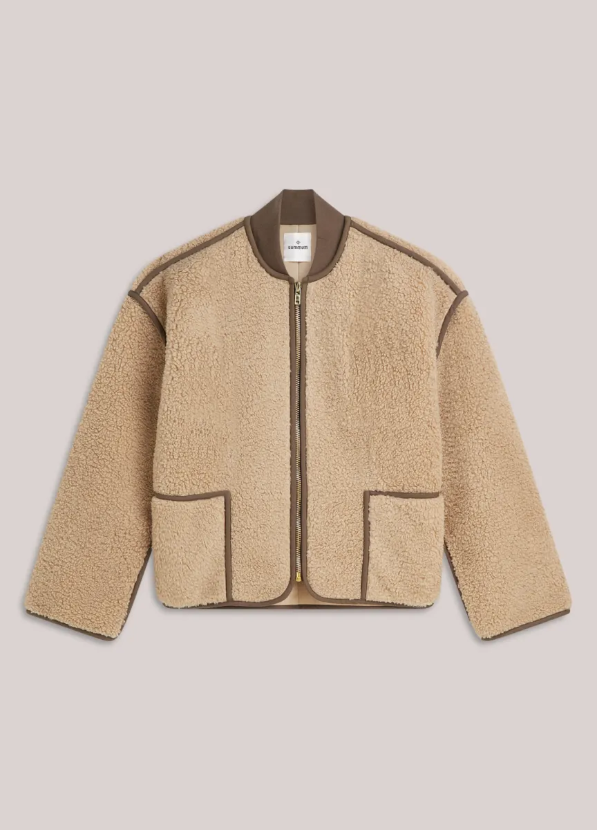 Summum-Jacket bonded teddy-1s1312-12512-708 Light taupe-TAUPE