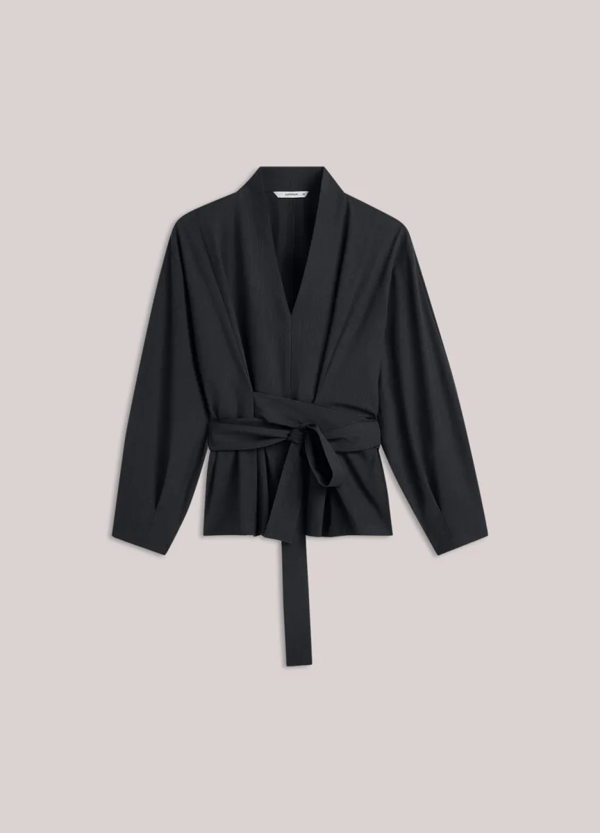 Summum-Top pinstripe small-2s3540-12504-495 Midnight blue-DONKER BLAUW