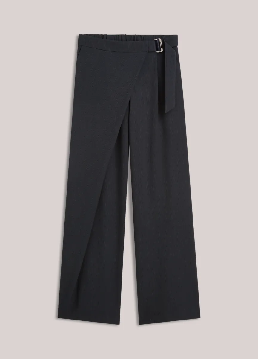 Summum-Trousers pinstripe small-4s3029-12504-495 Midnight blue-DONKER BLAUW