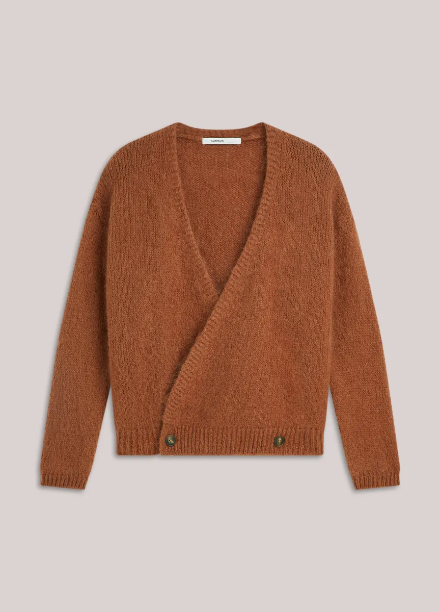 Summum-Wrap cardigan mohair wool blend knit-7s8039-70100-739 Cinnamon-BRUIN