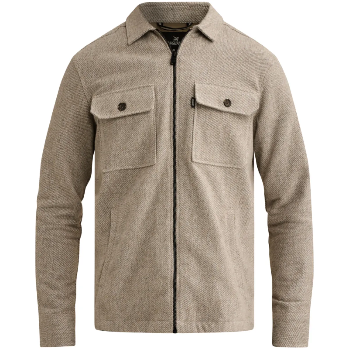 Vanguard-Long sleeve shirt Solid Brushed Mo-VSI2609232-7147 Greige-GRIJS