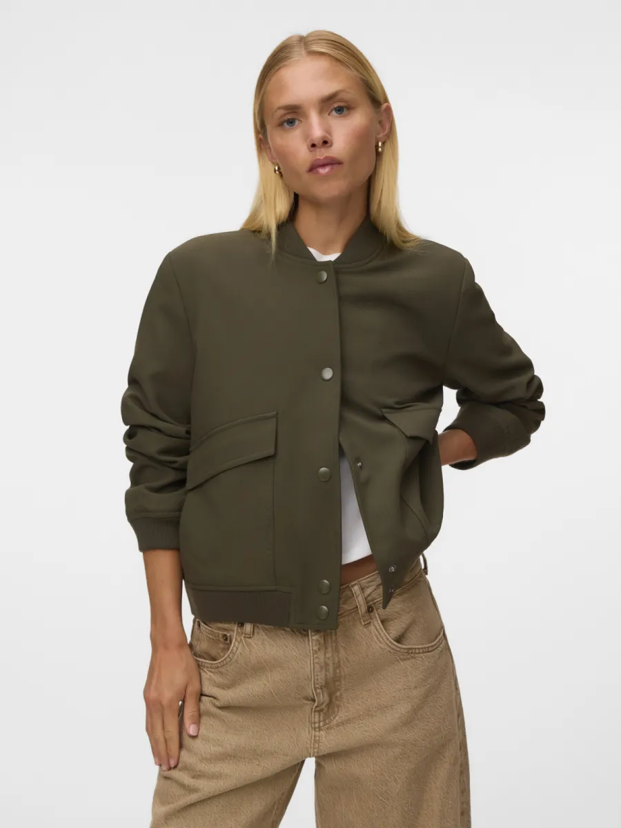 VERO MODA-VMAMALA SHORT JACKET NOOS-10307303-Forest Night-GROEN