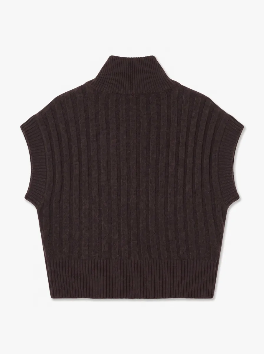 vero-moda-vmbang-rib-sl-highneck-zipper-vest-10347170-chocolate-torte-chocolade-2 VERO MODA-VMBANG RIB SL HIGHNECK ZIPPER VEST-10347170-Chocolate Torte-CHOCOLADE