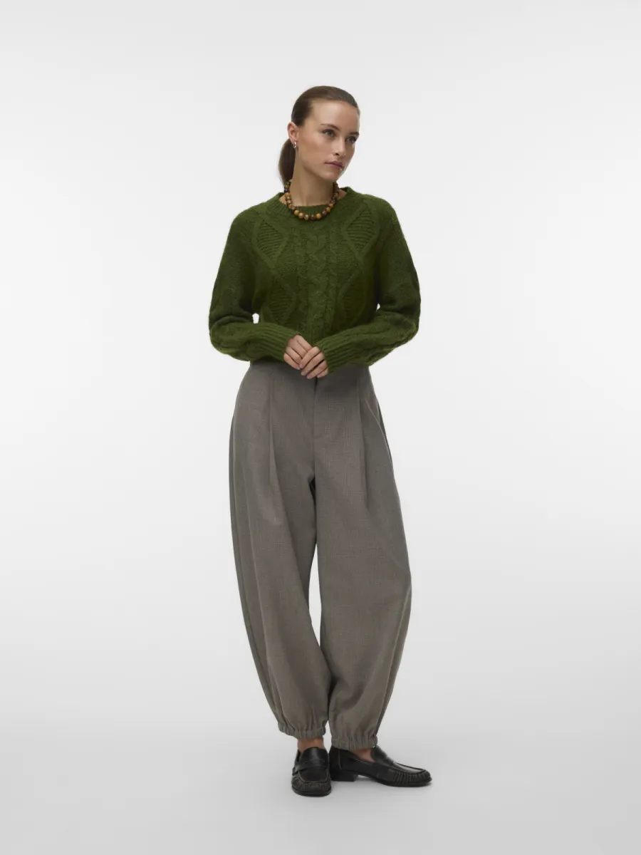 vero-moda-vmbestie-mw-ballon-check-pant-10352458-silver-mink-zand-1 VERO MODA-VMBESTIE MW BALLON CHECK PANT-10352458-Silver Mink-ZAND