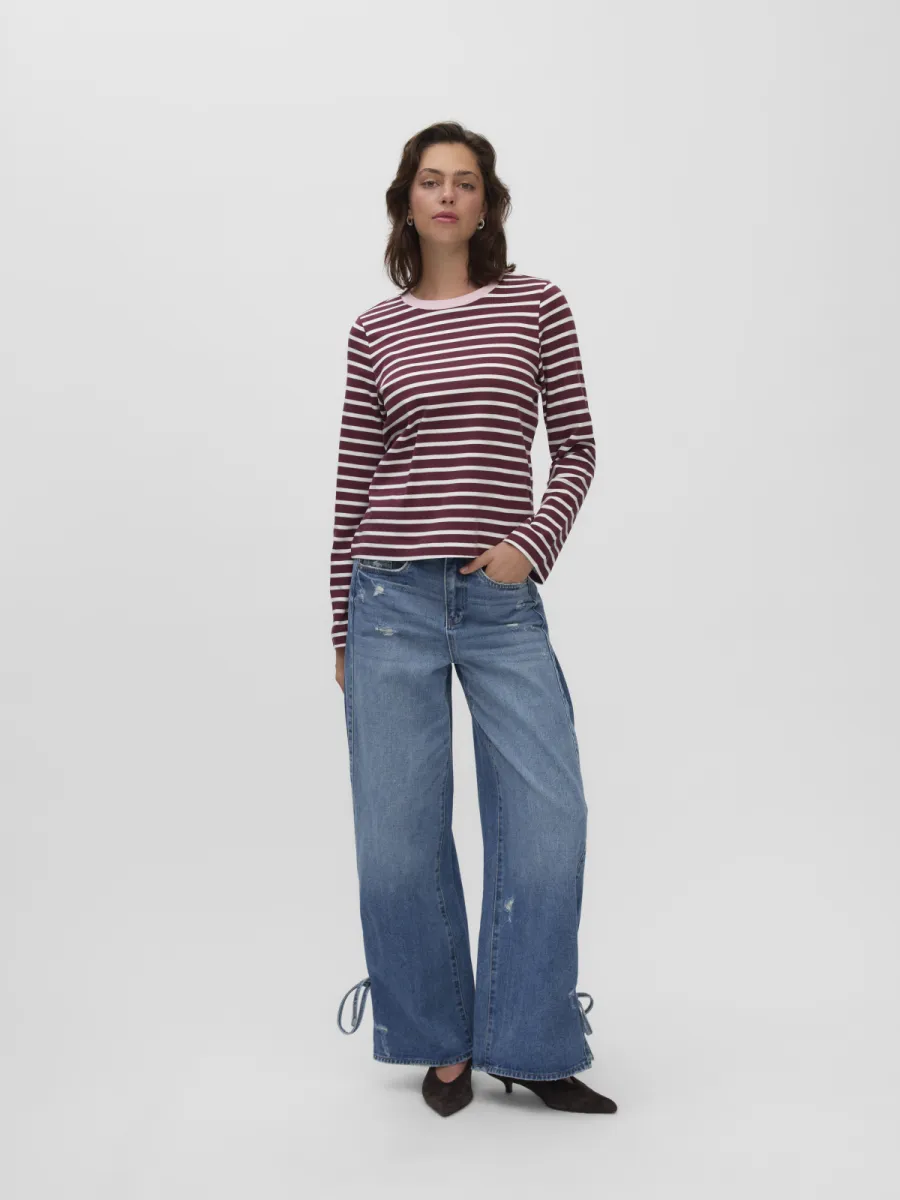 vero-moda-vmbopha-ls-o-neck-contrast-top-jrs-10351555-windsor-wine-bordeaux-2 VERO MODA-VMBOPHA LS O-NECK CONTRAST TOP JRS-10351555-Windsor Wine-BORDEAUX