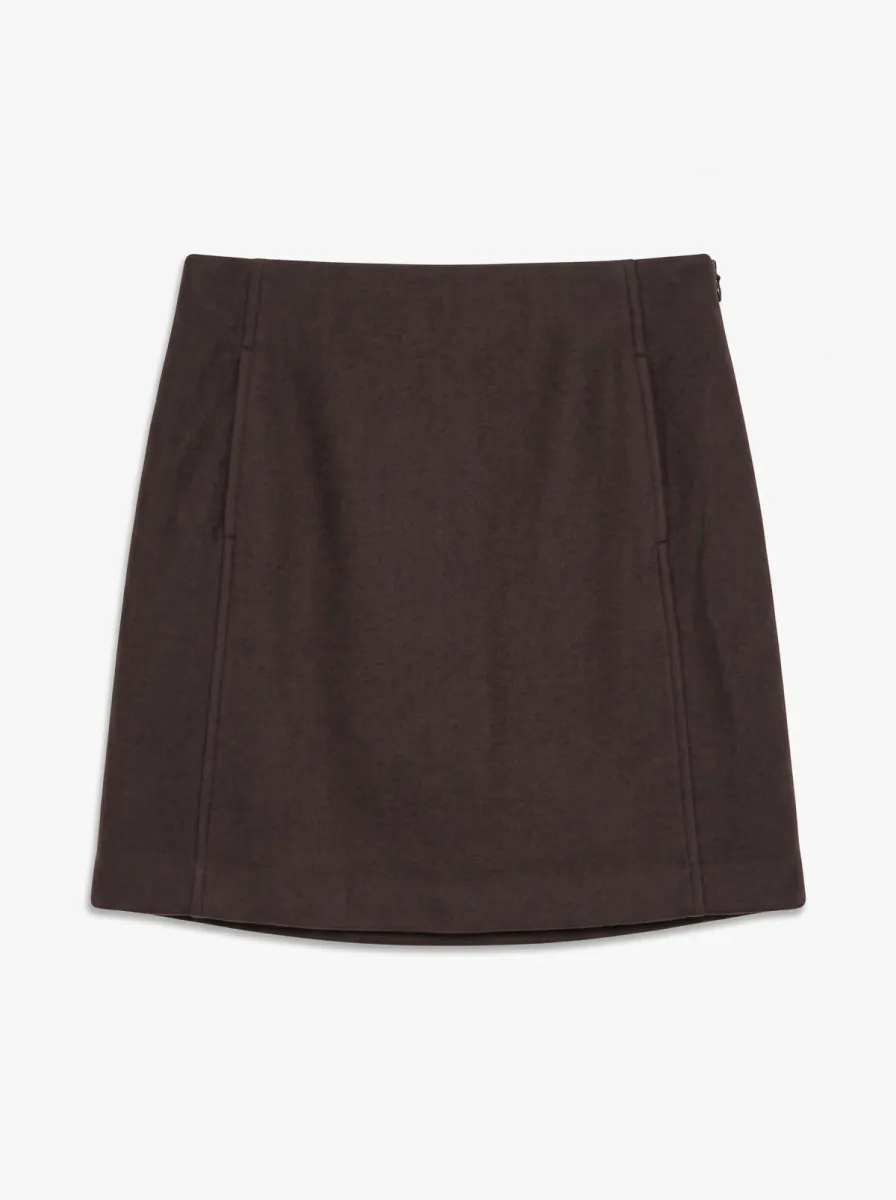 VERO MODA-VMFORTUNEALLISON HW SHORT SKIRT GA-10253954-Chocolate Torte-CHOCOLADE