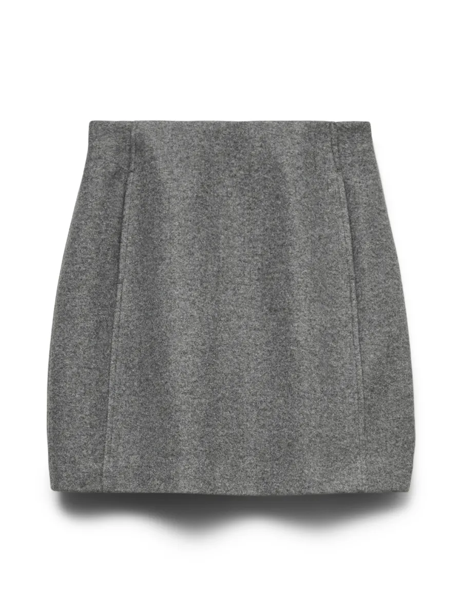 VERO MODA-VMFORTUNEALLISON HW SHORT SKIRT GA-10253954-Medium Grey-GRIJS