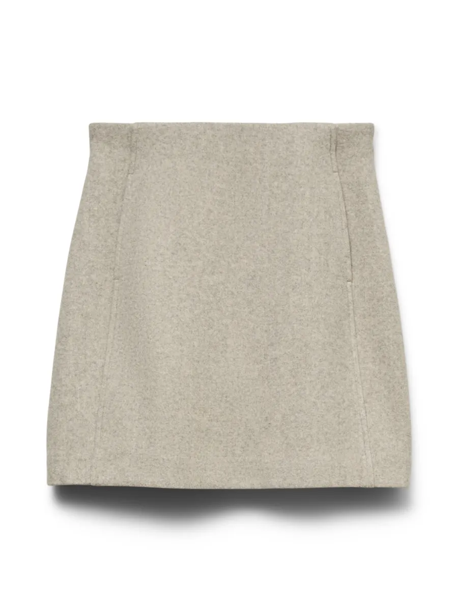 VERO MODA-VMFORTUNEALLISON HW SHORT SKIRT GA-10253954-Silver Mink-KIT