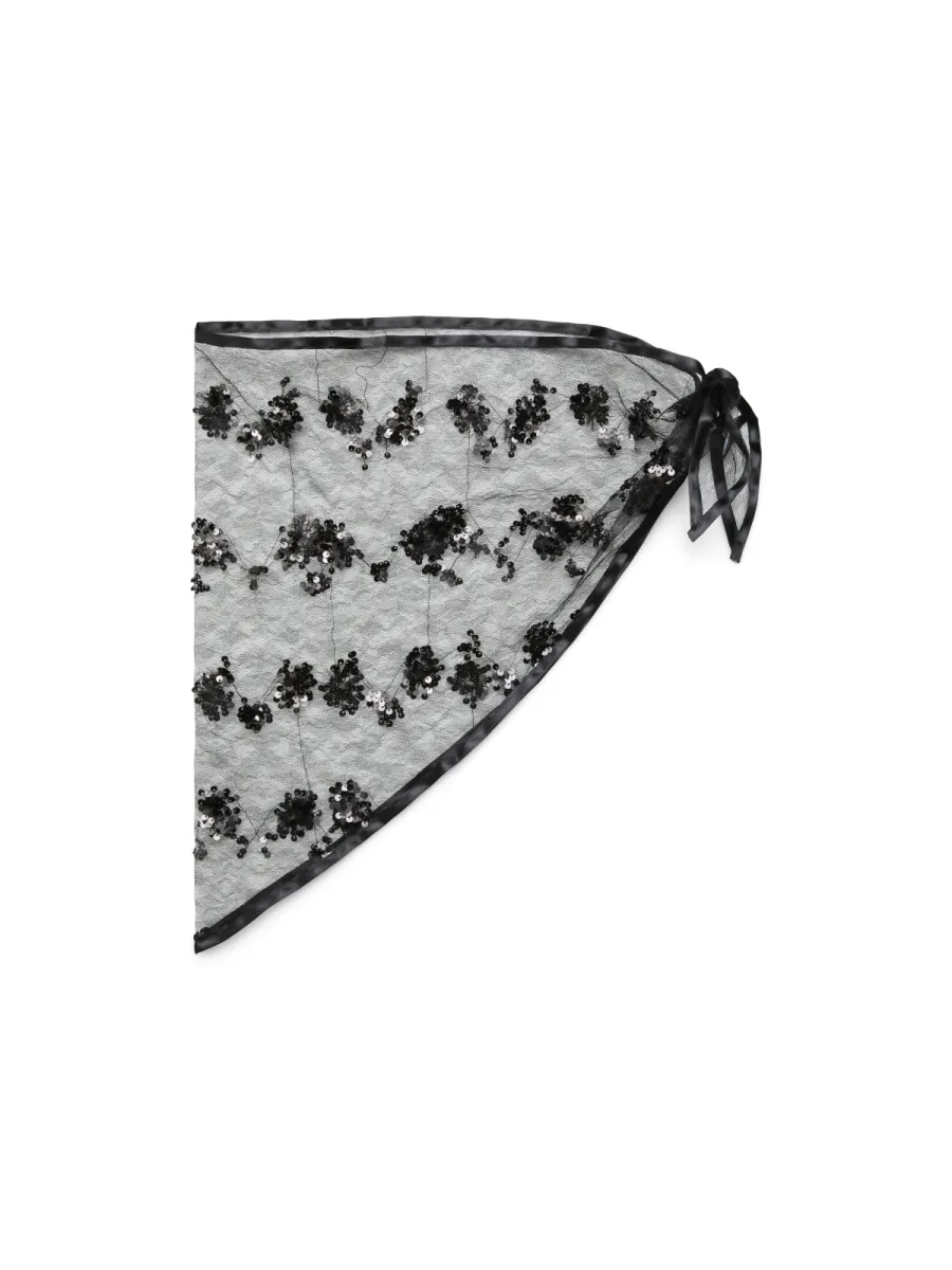 VERO MODA-VMGLAM TRIANGLE SCARF-10353392-Black-BLACK