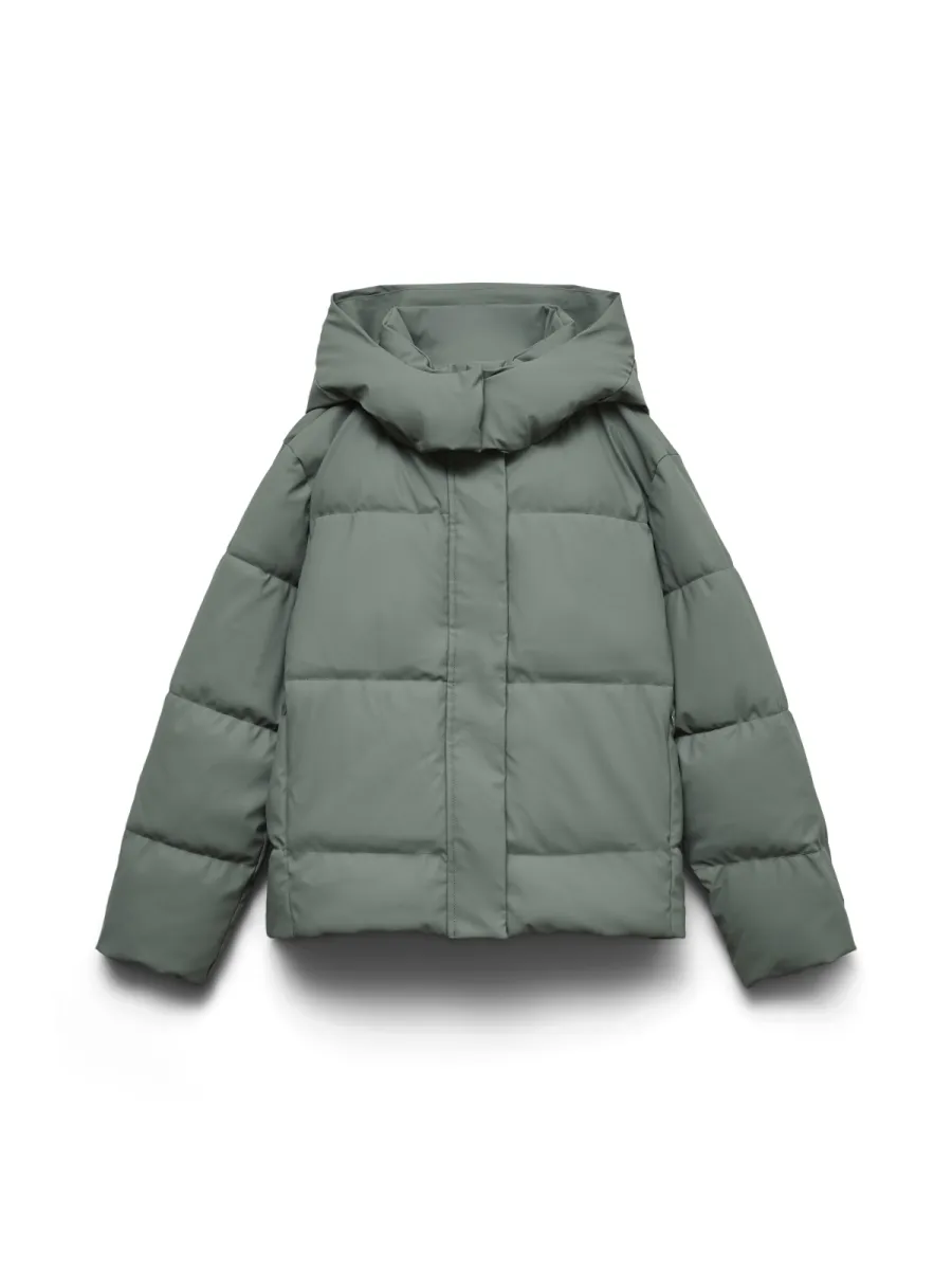 VERO MODA-VMGRETAKYLIE SHORT COATED JACKET NO-10311315-Balsam Green-GROEN