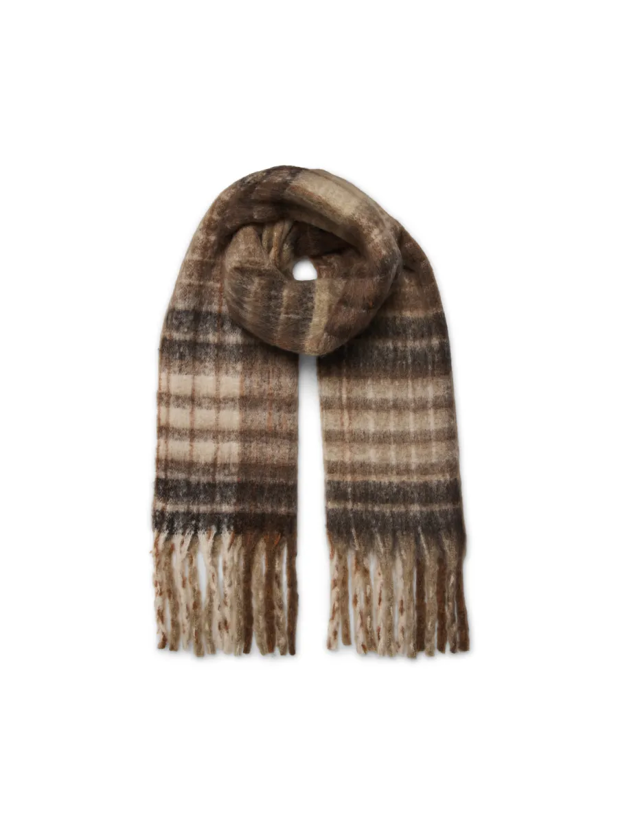 VERO MODA-VMIVY LEAGUE SCARF NOOS-10269145-Chocolate Torte-BRUIN
