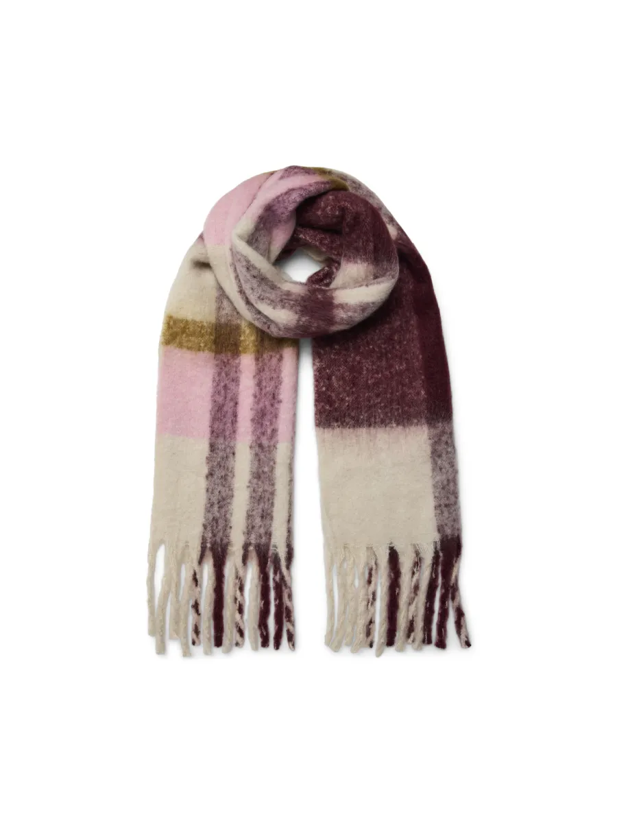 VERO MODA-VMIVY LEAGUE SCARF NOOS-10269145-Oatmeal-GRIJS MELEE