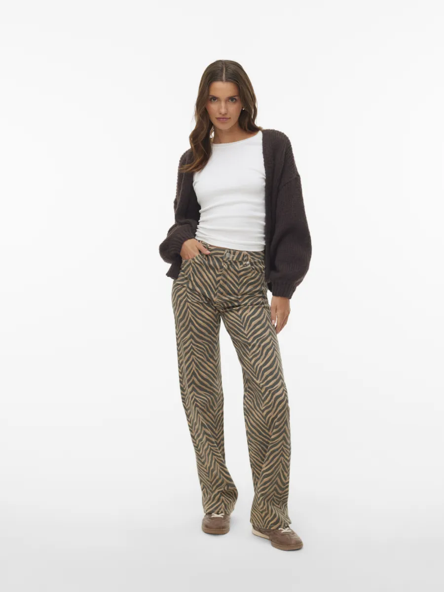 VERO MODA-VMMAYBE LS OPEN CARDIGAN NOOS-10273101-Chocolate Torte-CHOCOLADE