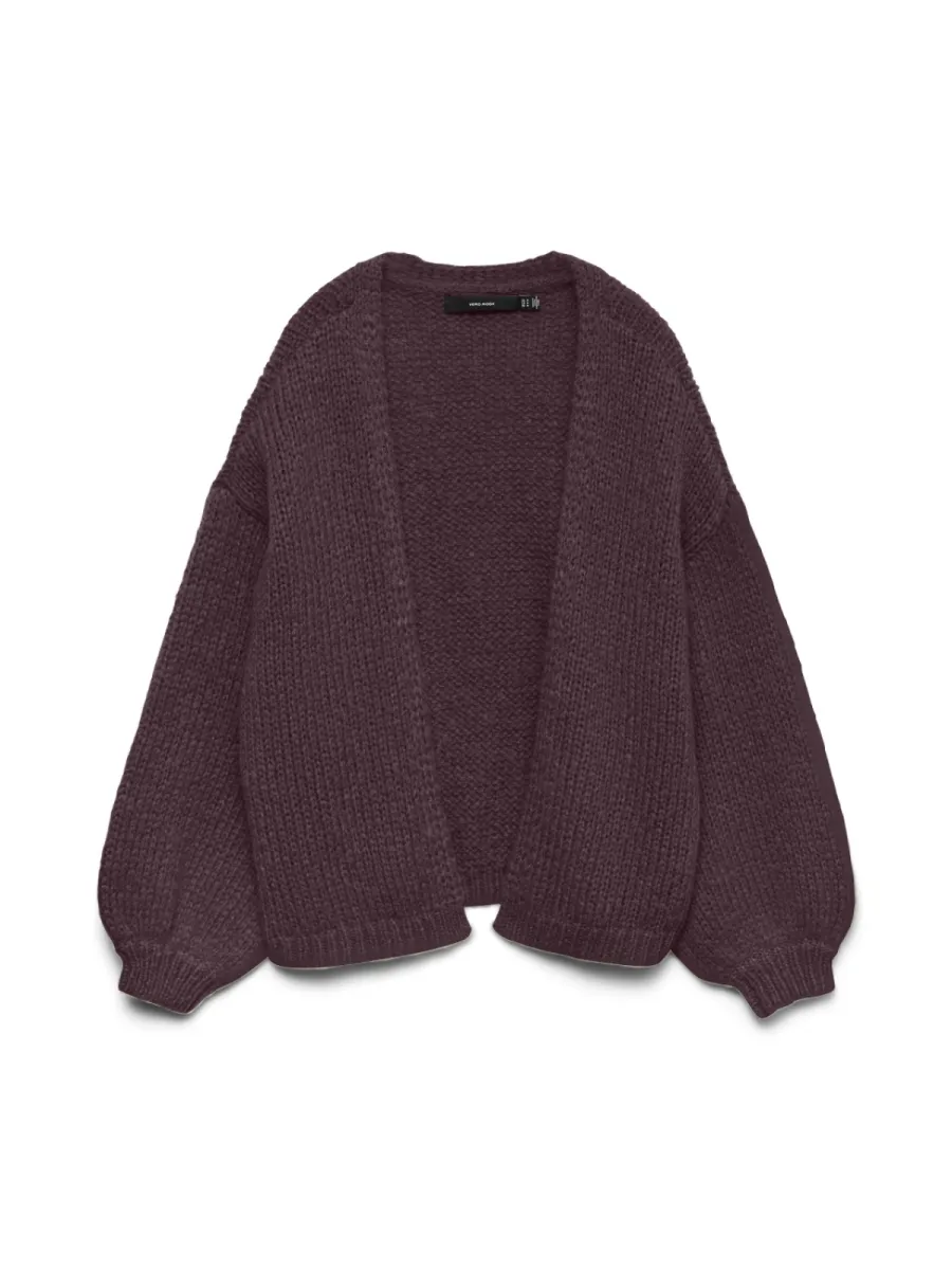 VERO MODA-VMMAYBE LS OPEN CARDIGAN NOOS-10273101-Winetasting-BORDEAUX