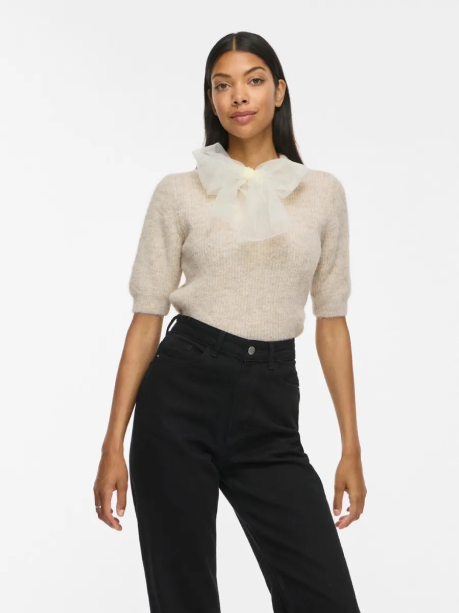 vila-viitza-o-neck-2-4-bow-knit-top-bfs-14116072-super-light-natural-naturel-1 VILA-VIITZA O-NECK 2/4 BOW KNIT TOP/BFS-14116072-Super Light Natural-NATUREL