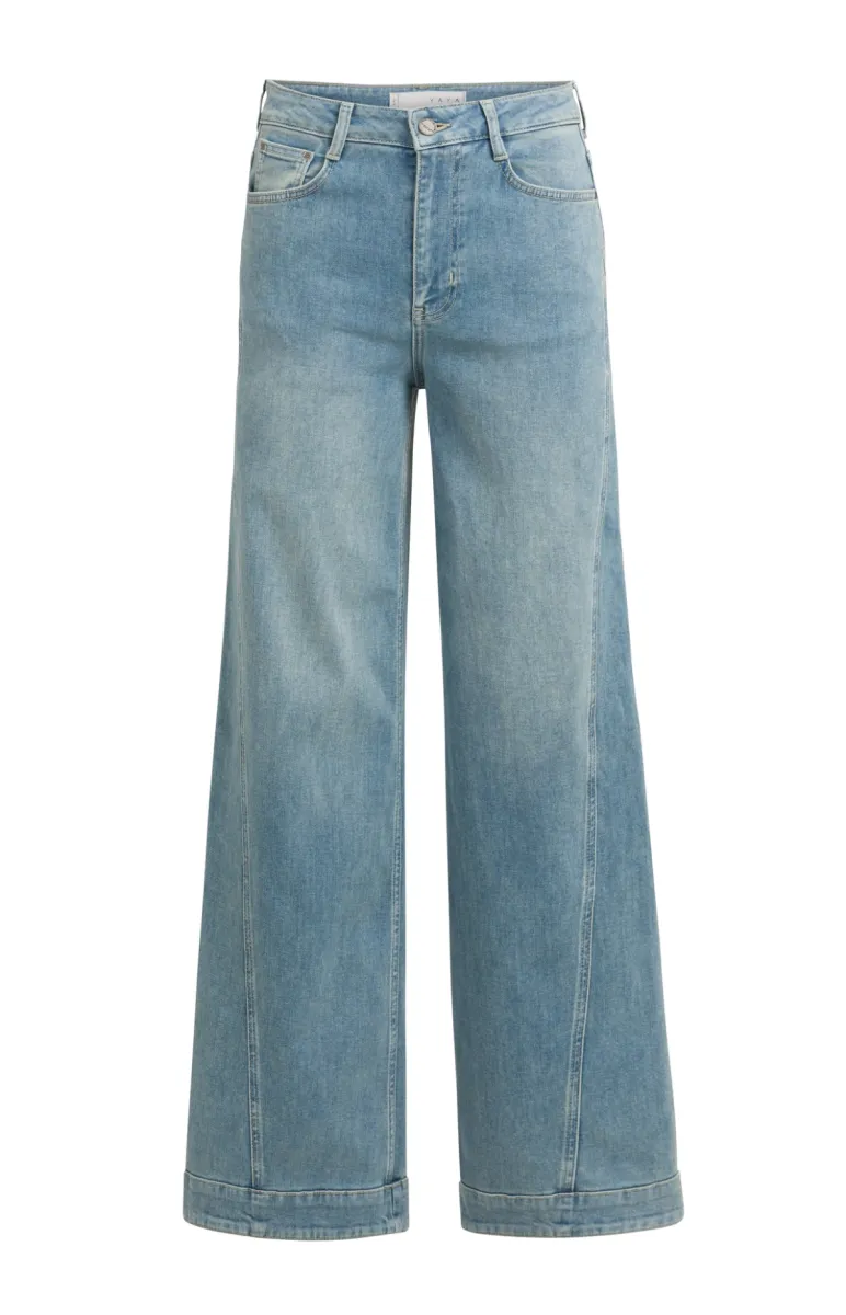 YAYA-Denim jeans w. seam - L34; Cotton/Polyester/Elastane-01-311164-609-99025-MIDDEN DENIM