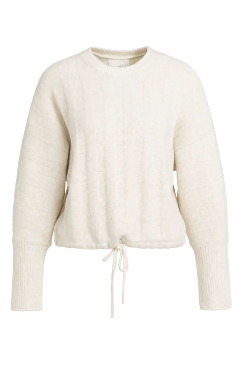 YAYA-Ribgebreide trui met vleermuis; Polyamide/Acrylic/Elastane/Wool; 990802-01-000631-609-990802-CREME