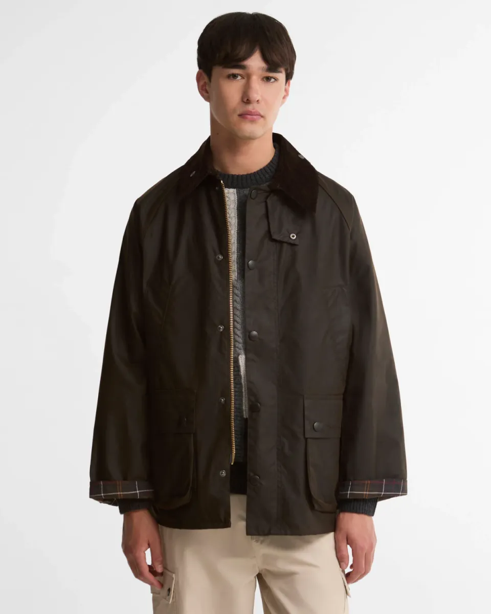Barbour-Os bedale wax jacket-MWX1679-BR91 Dark brown-DONKER BRUIN