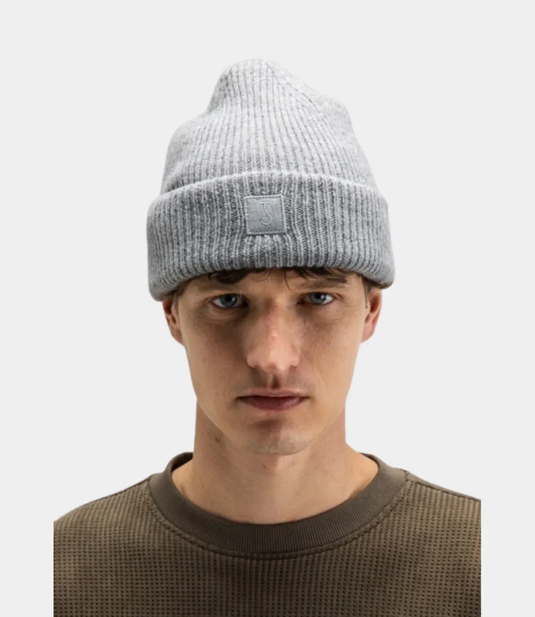 BUTCHER OF BLUE-Army wool hook beanie-M2629004-133 Grey melange-OFF WHITE