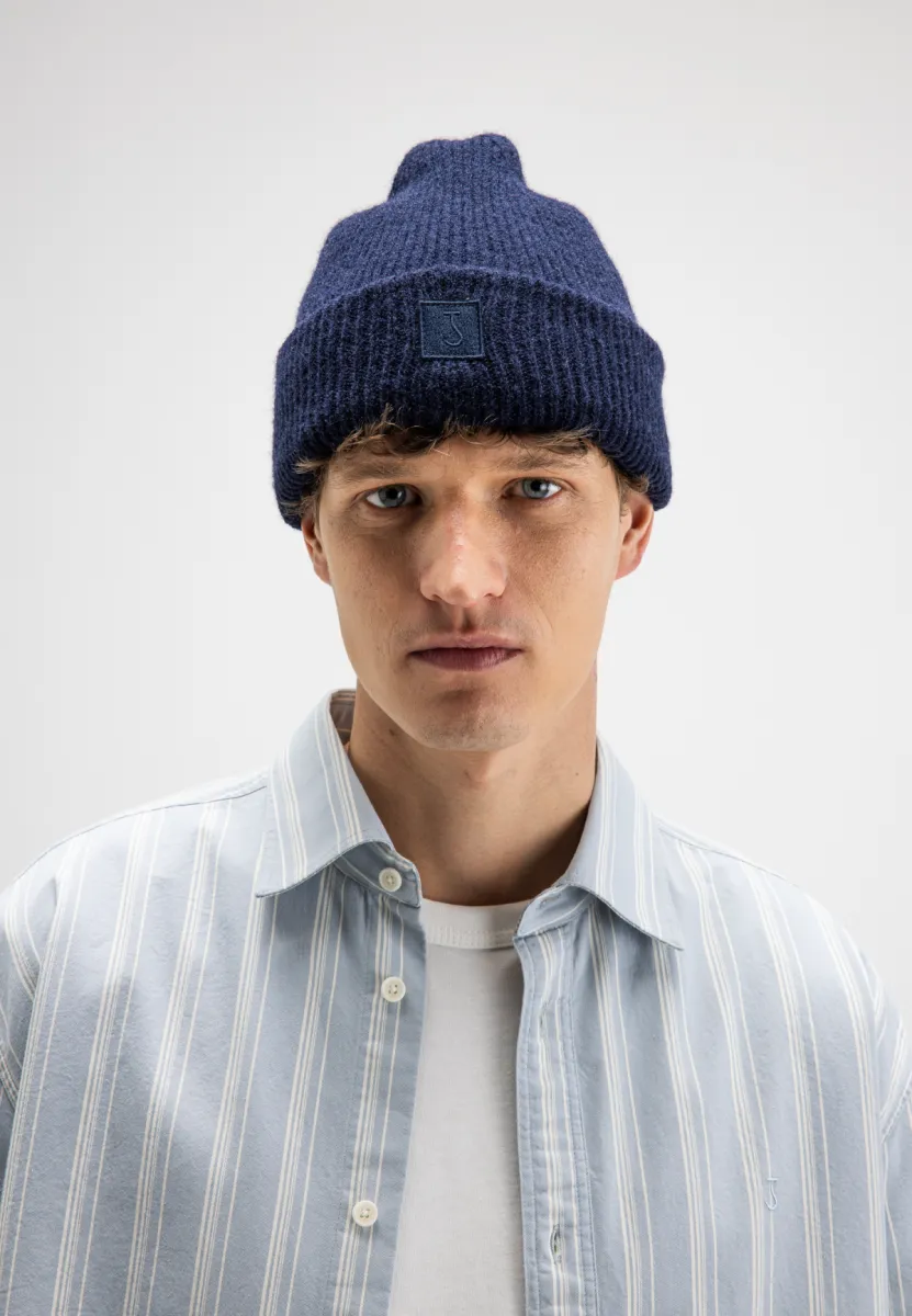 BUTCHER OF BLUE-Army wool hook beanie-M2629004-890 Alaska blue-BLAUW