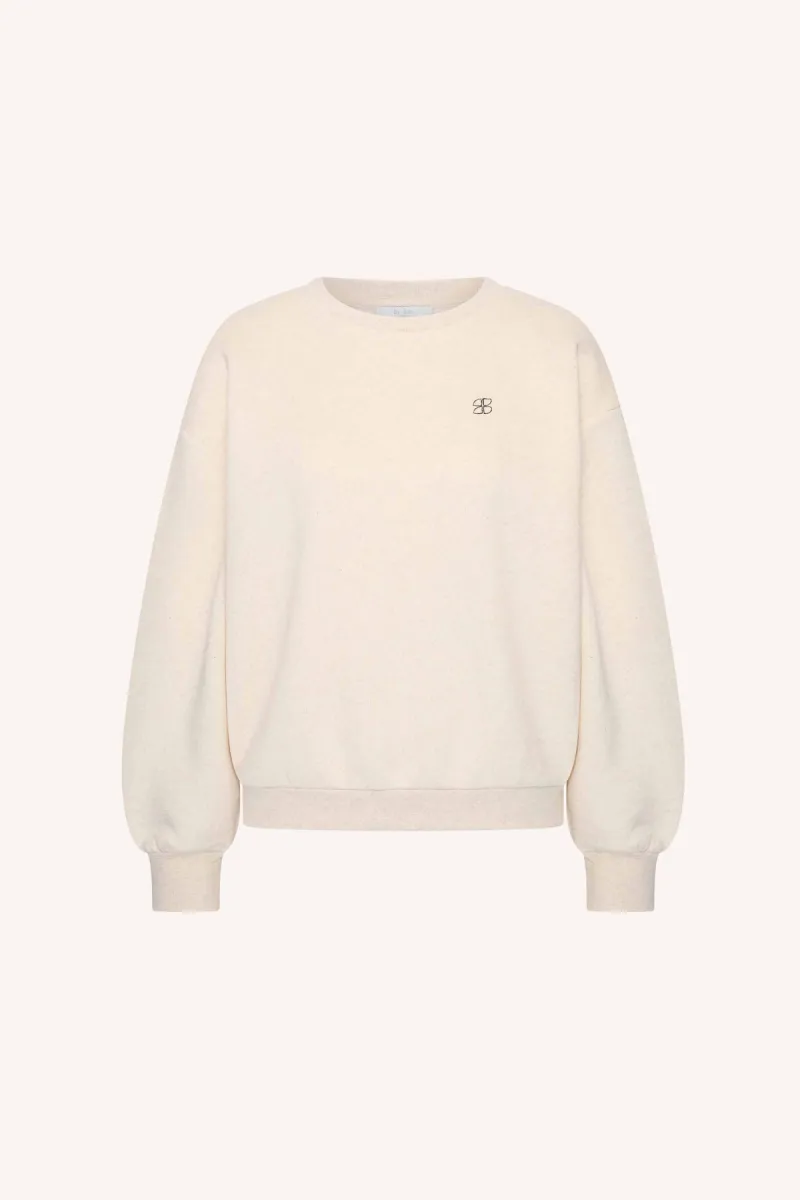 By-bar-Lili Lucky Dance Sweater-26418913-826 Oyster Melee-GRIJS MELEE