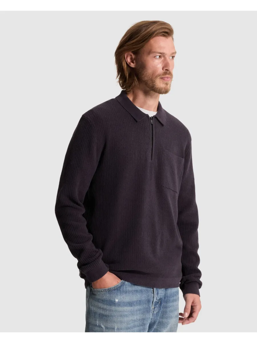 CAST IRON-Crewneck regular fit soft blend-CKW2609314-4163 Nightshade-NAVY