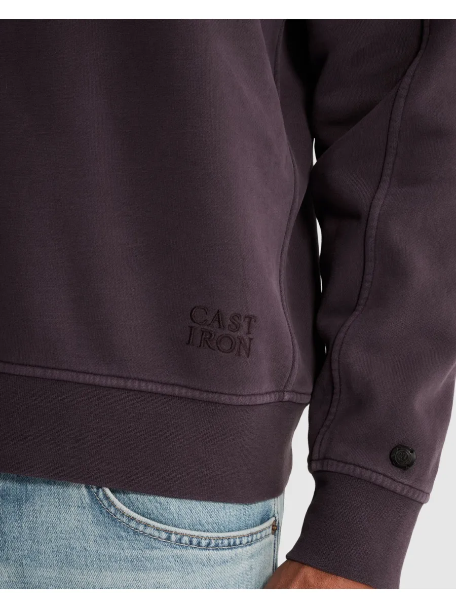 cast-iron-crewneck-relaxed-fit-peached-overd-csw2609442-4163-nightshade-paars-3 CAST IRON-Crewneck relaxed fit peached overd-CSW2609442-4163 Nightshade-PAARS
