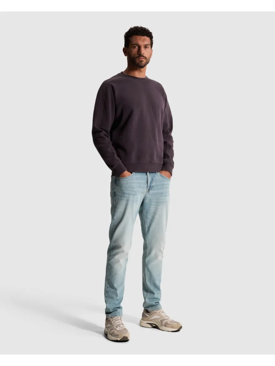cast-iron-crewneck-relaxed-fit-peached-overd-csw2609442-4163-nightshade-paars-4 CAST IRON-Crewneck relaxed fit peached overd-CSW2609442-4163 Nightshade-PAARS