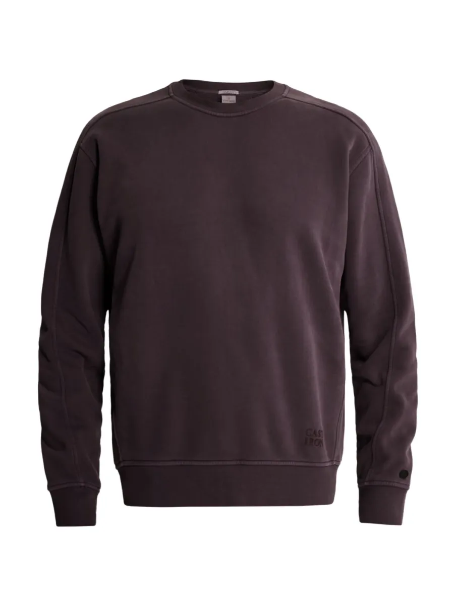 CAST IRON-Crewneck relaxed fit peached overd-CSW2609442-4163 Nightshade-PAARS