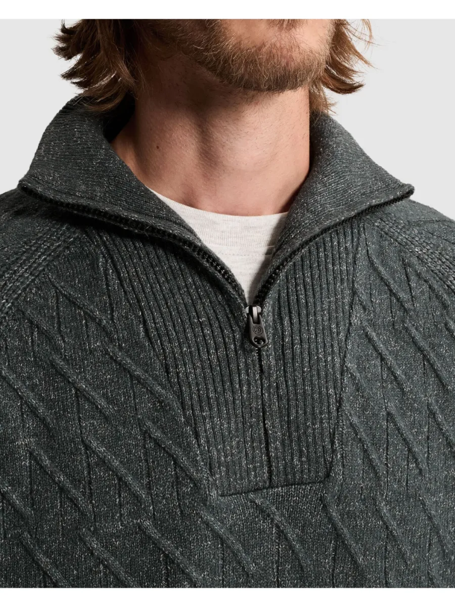cast-iron-half-zip-collar-regular-fit-cotton-ckw2610348-9024-lunar-rock-grijs-2 CAST IRON-Half zip collar regular fit cotton-CKW2610348-9024 Lunar rock-GRIJS