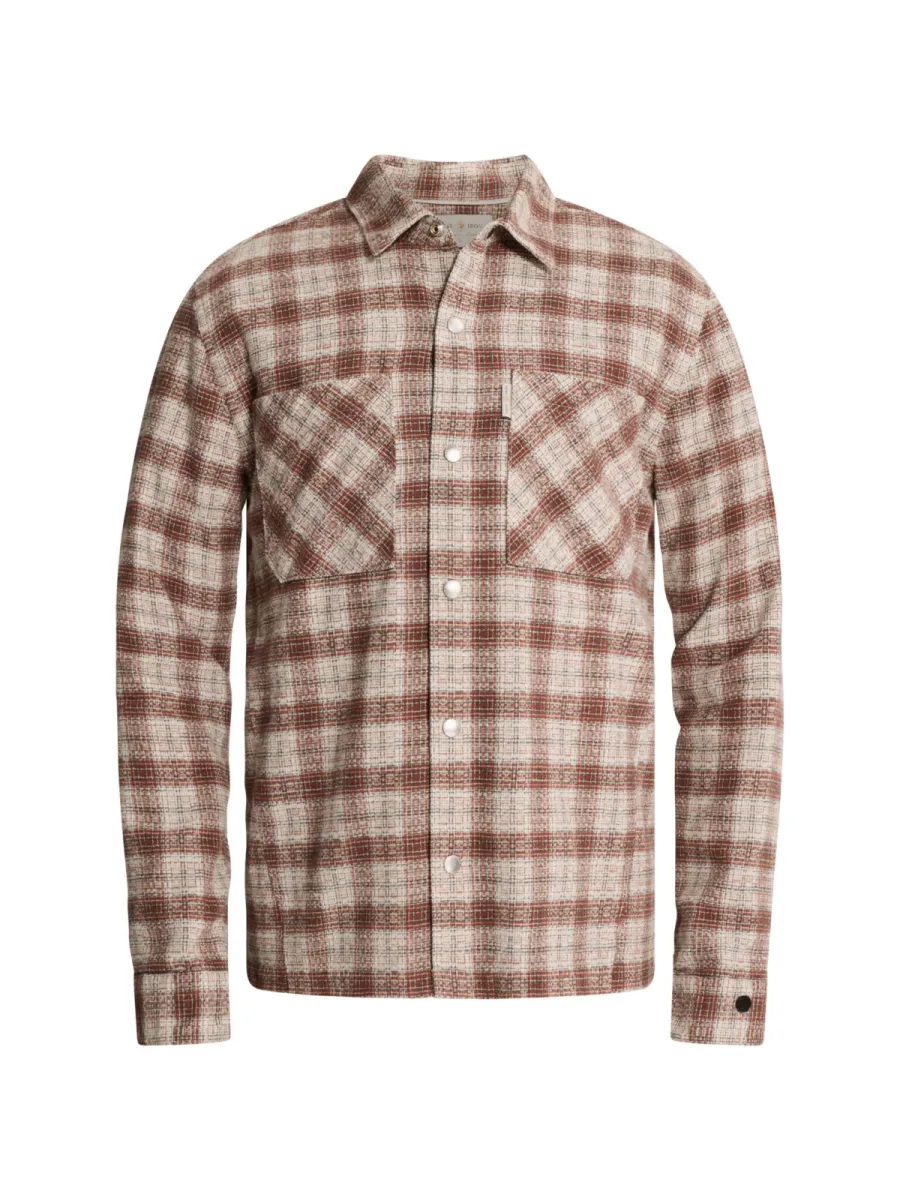 CAST IRON-Long sleeve shirt Dobby yarn dyed-CSI2610253-9024 Lunar rock-LICHT-/PAREL GRIJS