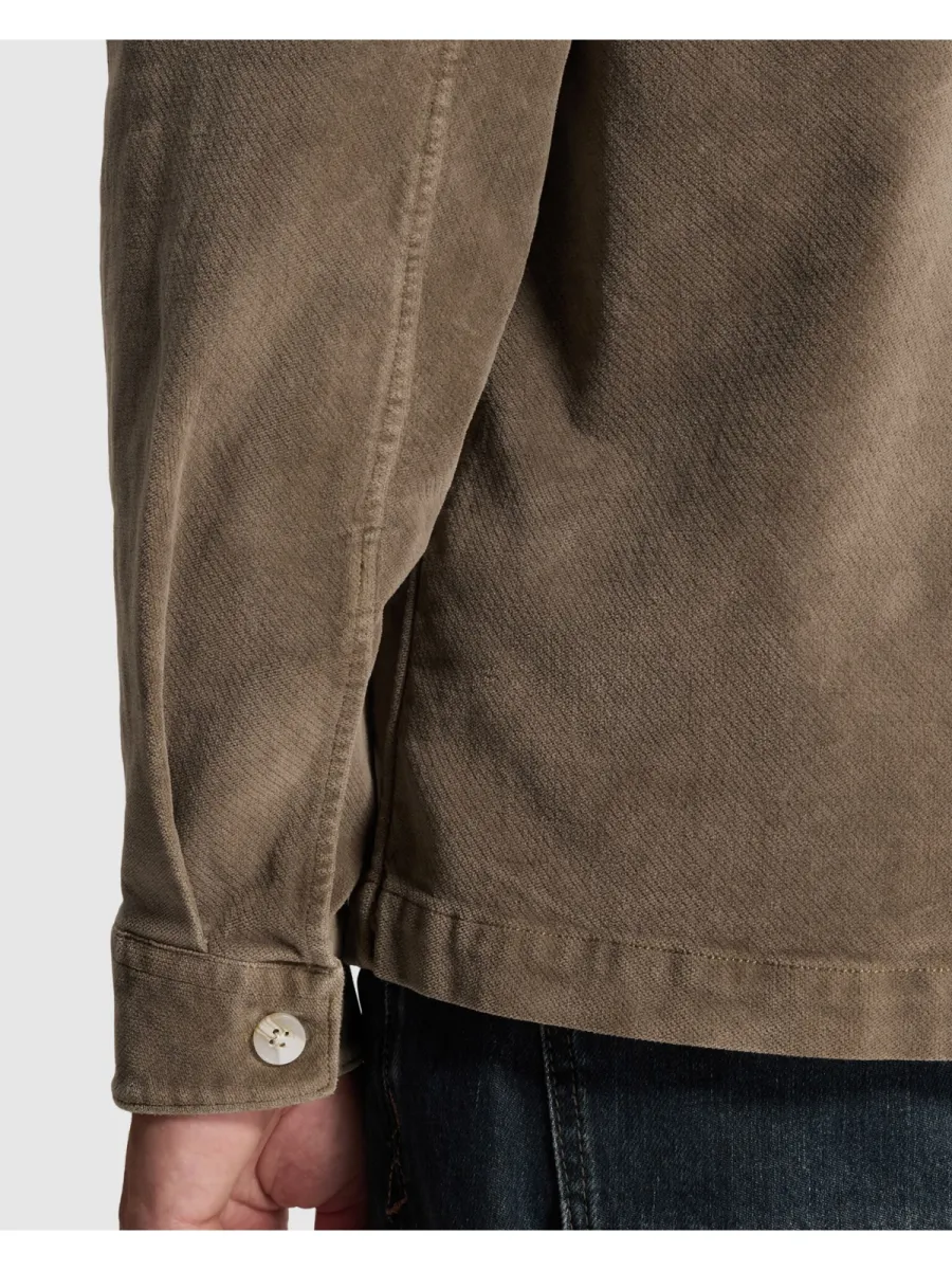 cast-iron-long-sleeve-shirt-velvet-garment-dye-csi2609230-8026-walnut-bruin-4 CAST IRON-Long sleeve shirt Velvet garment dye-CSI2609230-8026 Walnut-BRUIN