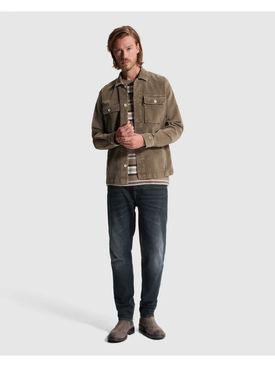 cast-iron-long-sleeve-shirt-velvet-garment-dye-csi2609230-8026-walnut-bruin-5 CAST IRON-Long sleeve shirt Velvet garment dye-CSI2609230-8026 Walnut-BRUIN