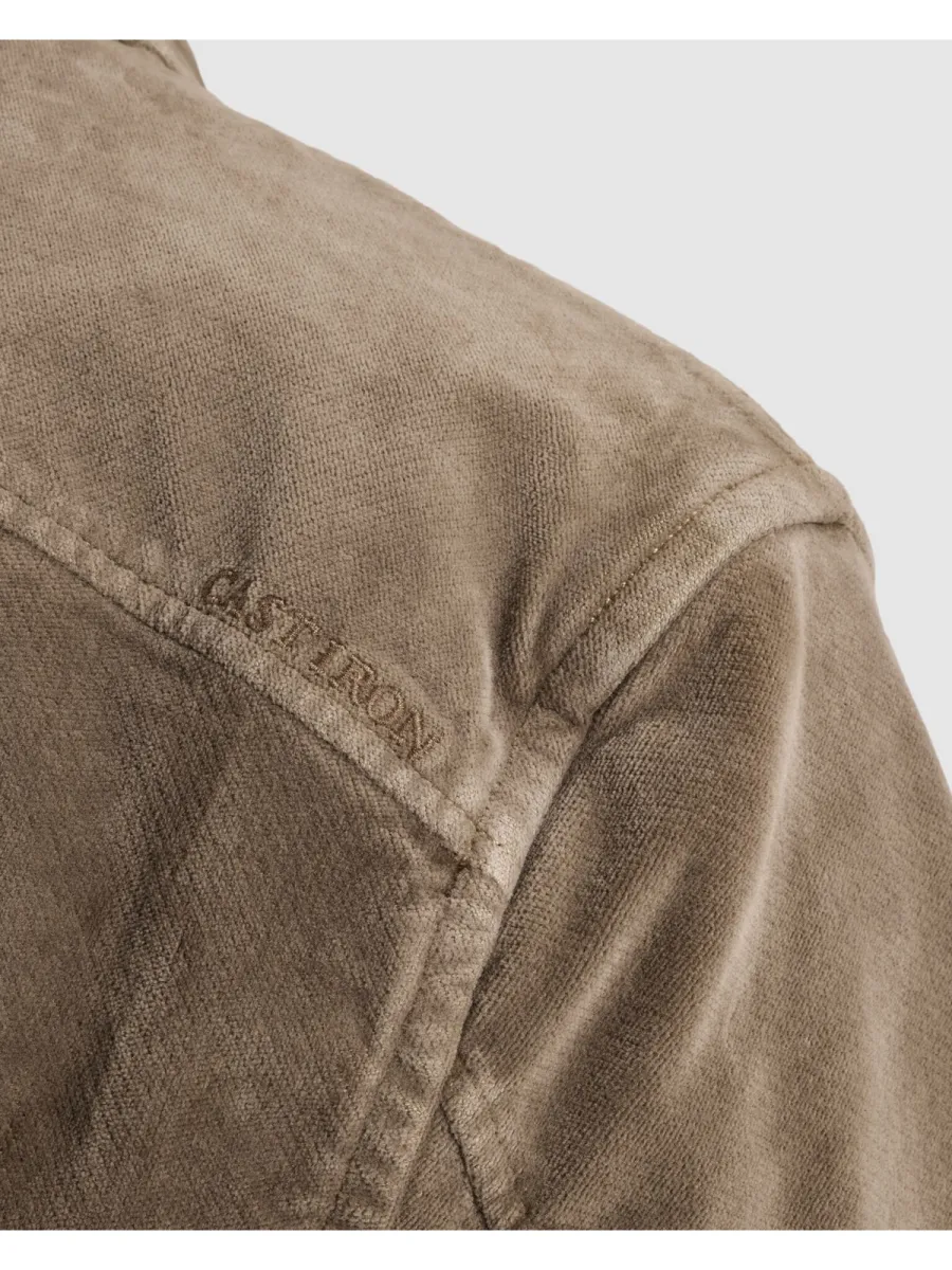 cast-iron-long-sleeve-shirt-velvet-garment-dye-csi2609230-8026-walnut-bruin-6 CAST IRON-Long sleeve shirt Velvet garment dye-CSI2609230-8026 Walnut-BRUIN