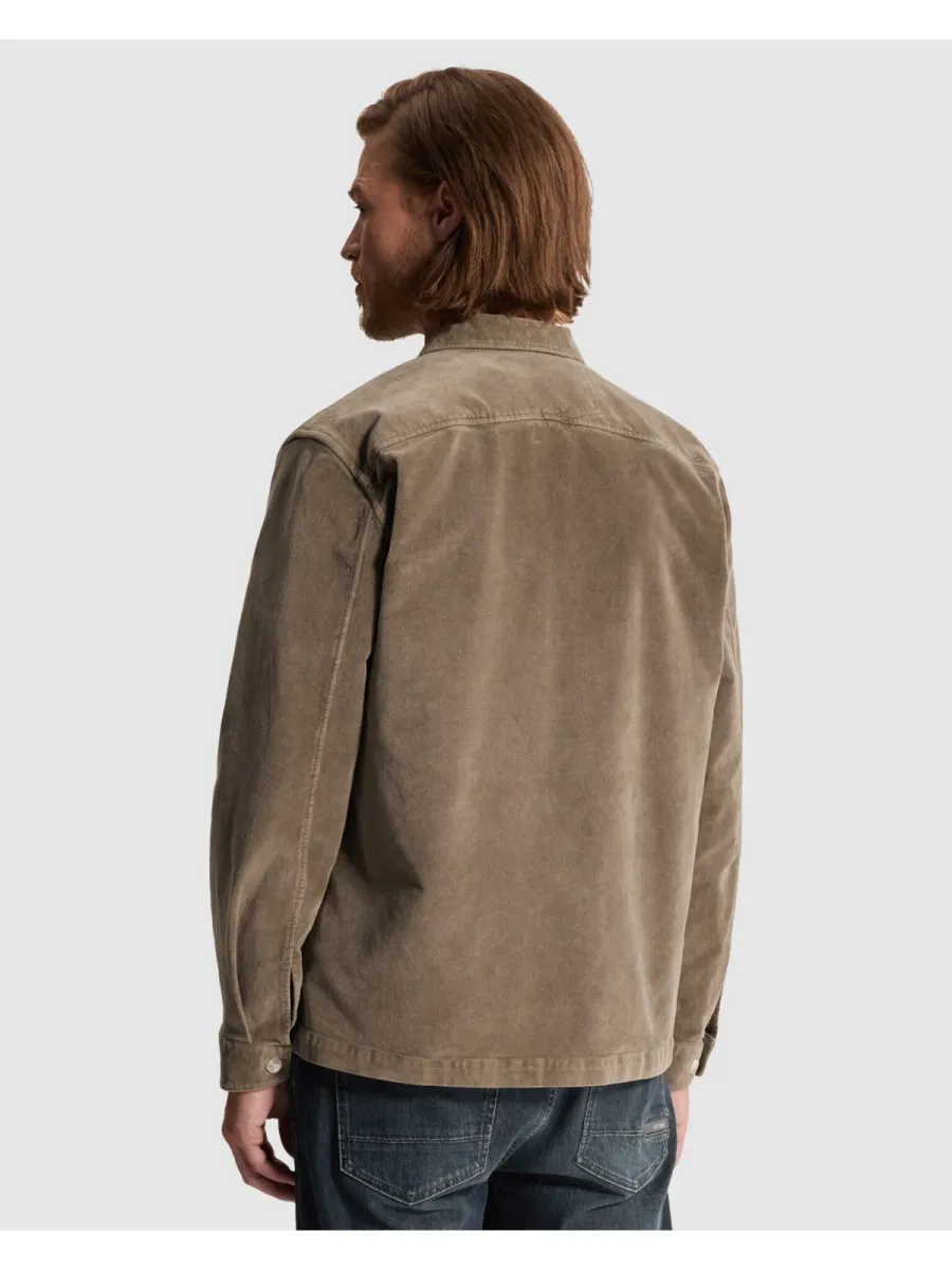 cast-iron-long-sleeve-shirt-velvet-garment-dye-csi2609230-8026-walnut-bruin-7 CAST IRON-Long sleeve shirt Velvet garment dye-CSI2609230-8026 Walnut-BRUIN