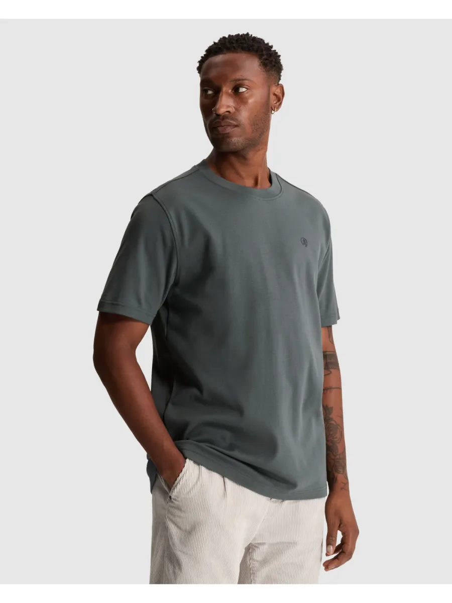 CAST IRON-Short sleeve r-neck regular fit in-CTSS2610570-9076 Dark slate-GRIJS