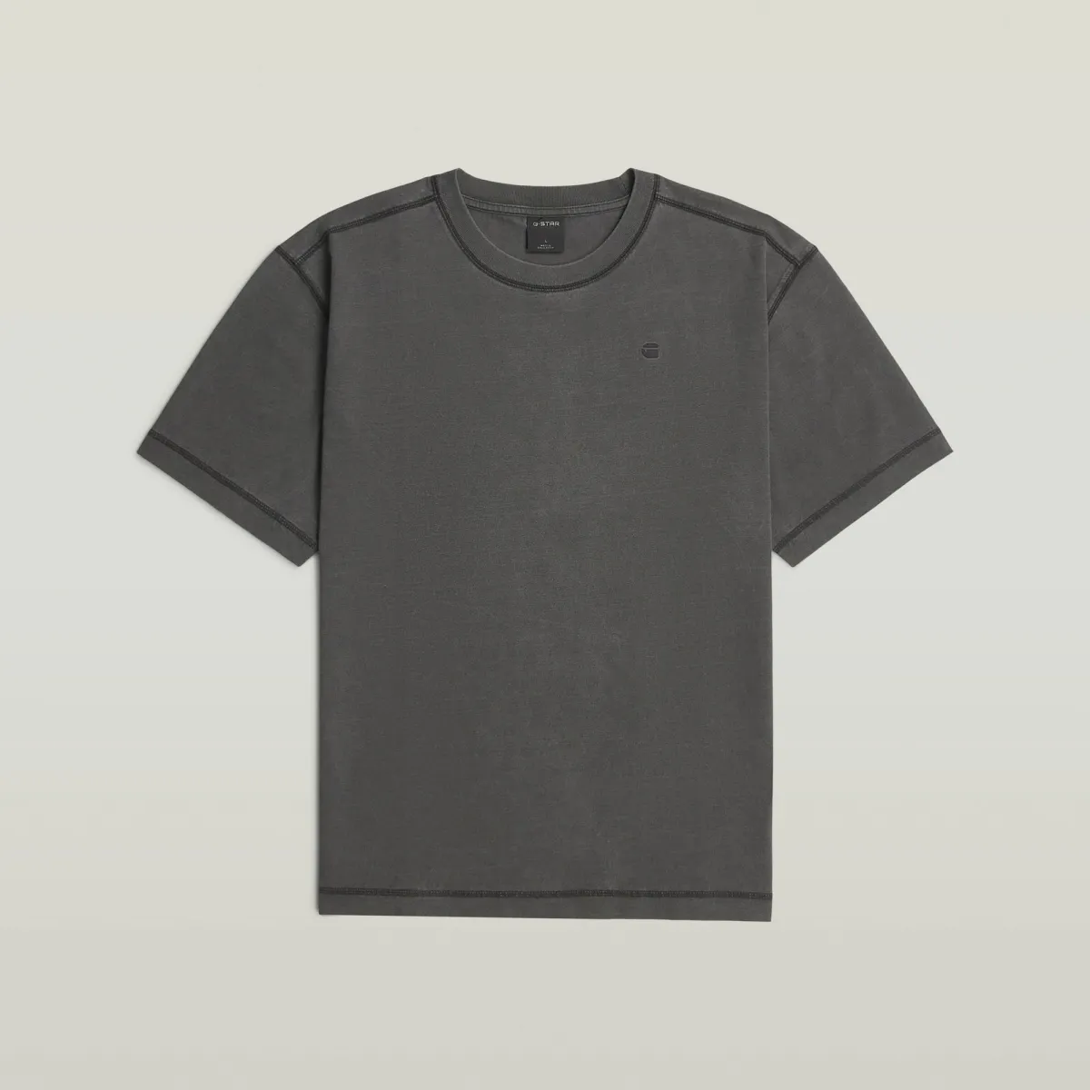 G-STAR-Unit washed relaxed r t ss-D30691-E401-B564 Dk black gd-ZWART