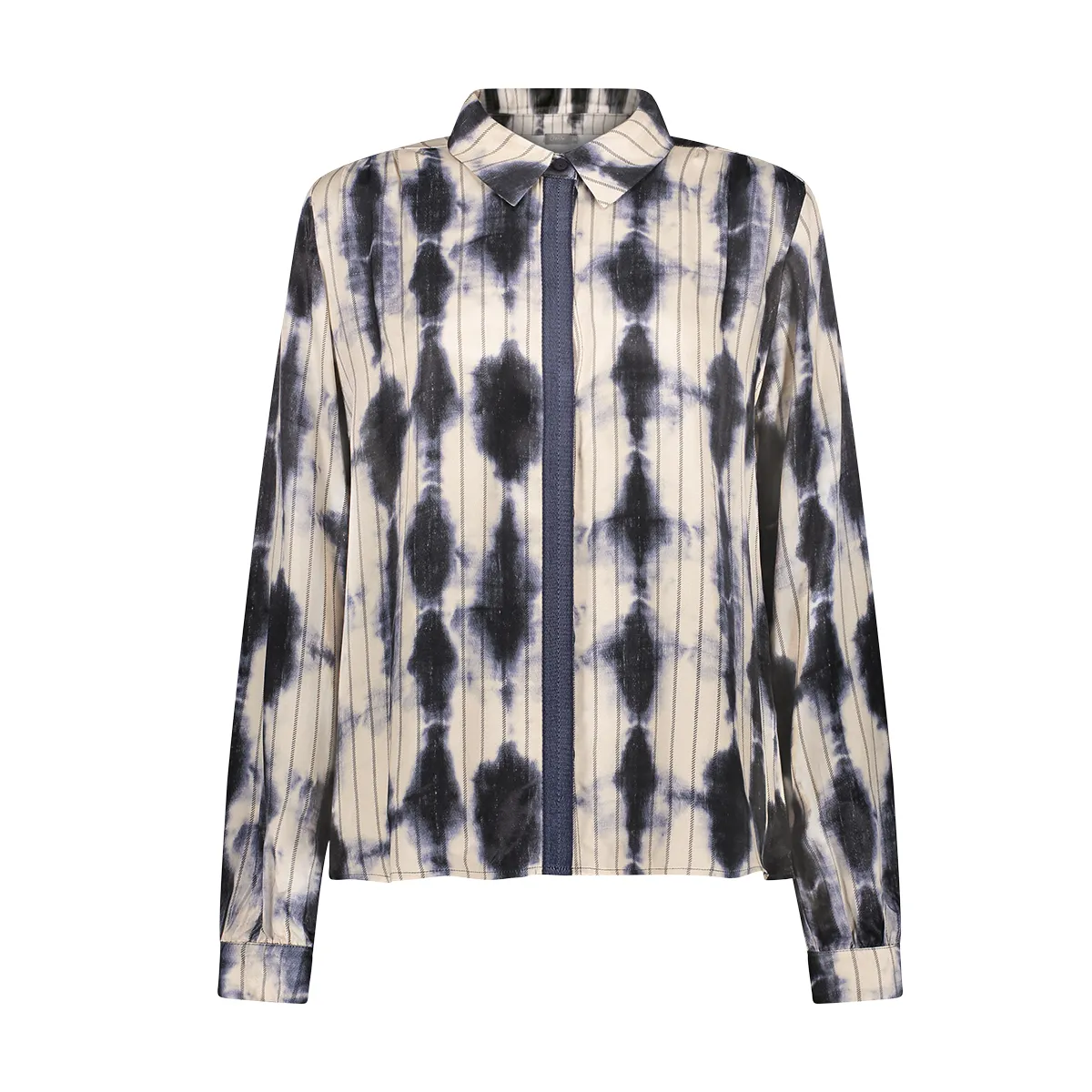 GEISHA-Blouse-63902-20-685 Dark blue/ecru-DONKER BLAUW