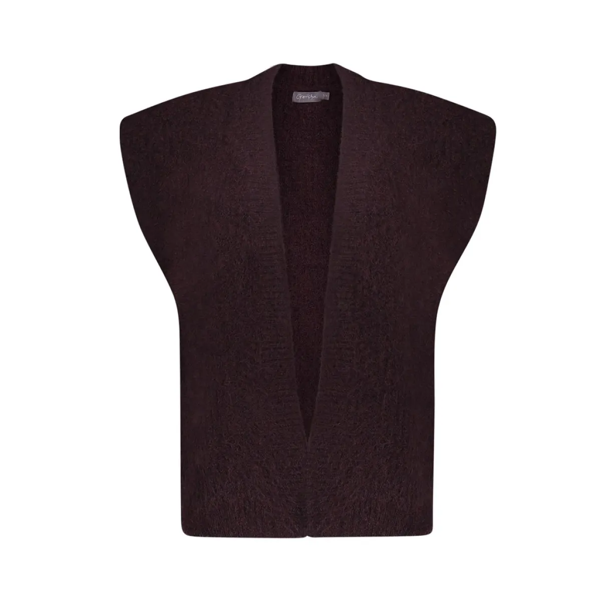 GEISHA-Gilet knitted-64838-29-480 Burgundy-BORDEAUX