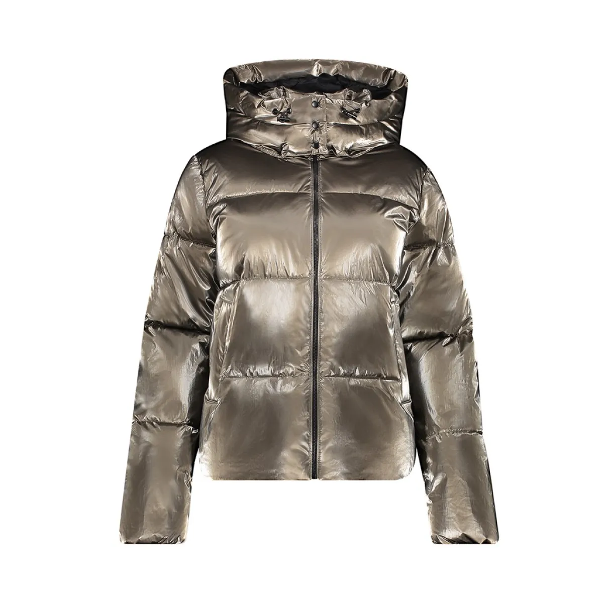 GEISHA-Jacket mettalic det hood-68530-18-30 Bronze-BRONS