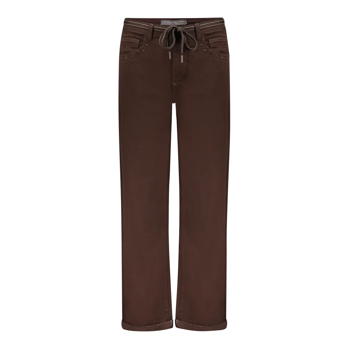 GEISHA-Jeans balloon linen mix-61813-10-775 Brown-BRUIN