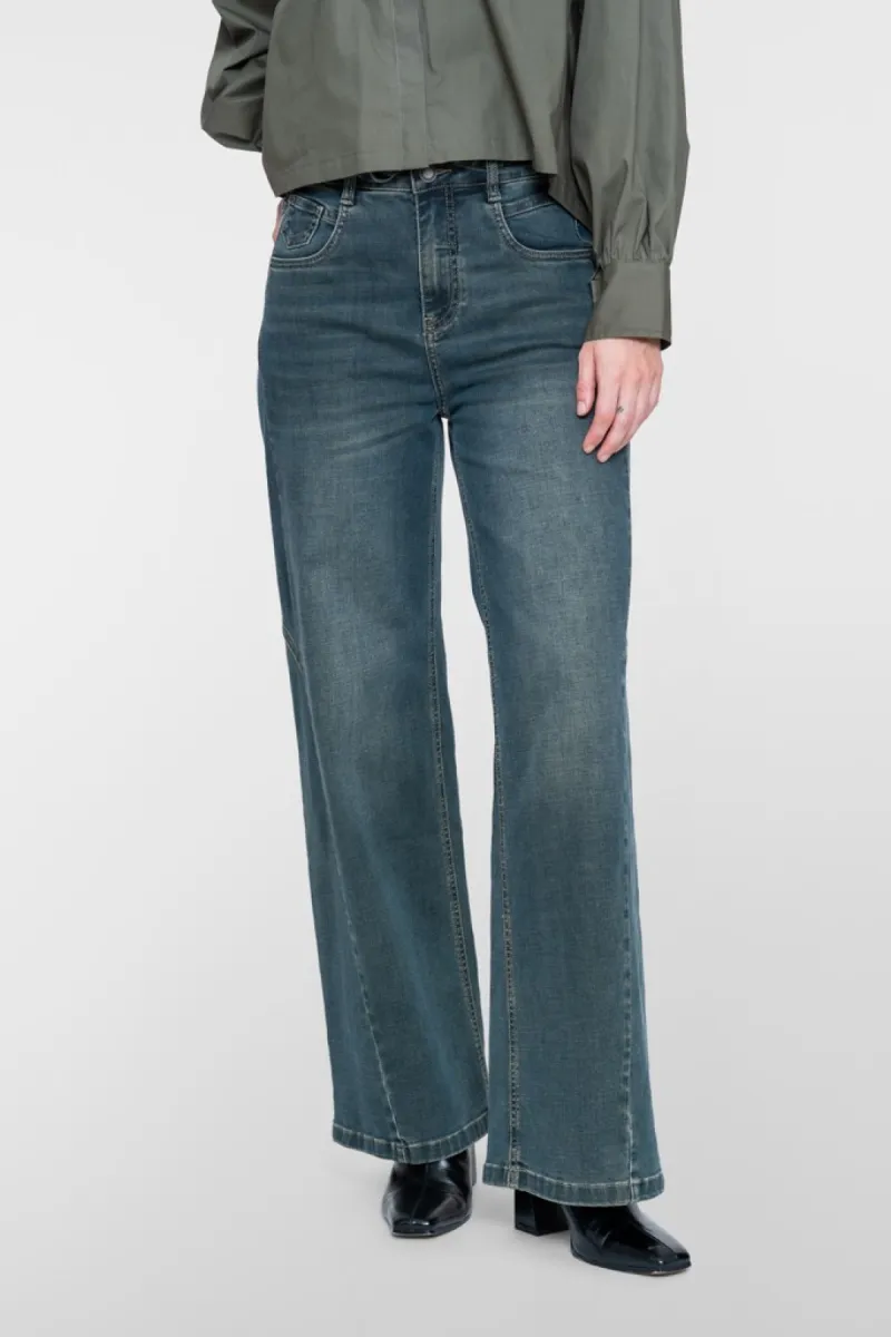 GEISHA-Jeans wide-61808-10-810 Blue denim tinted-DONKER DENIM
