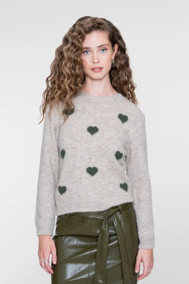 GEISHA-Pullover-64868-70-720 Sand/army-ZAND