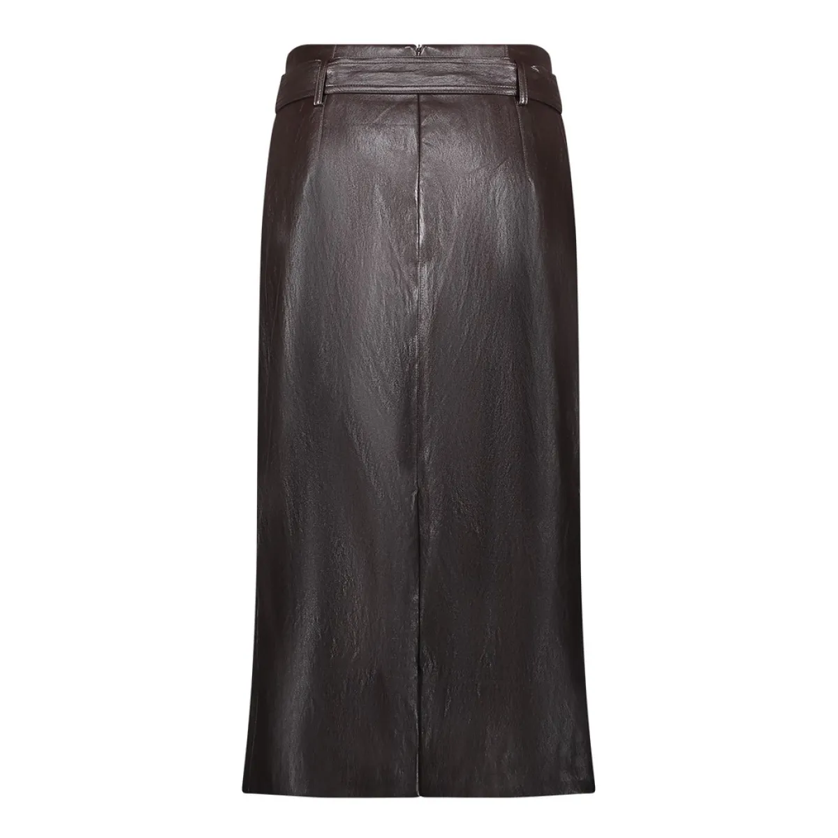 GEISHA-Skirt pu-66535-19-785 Dark brown-DONKER BRUIN