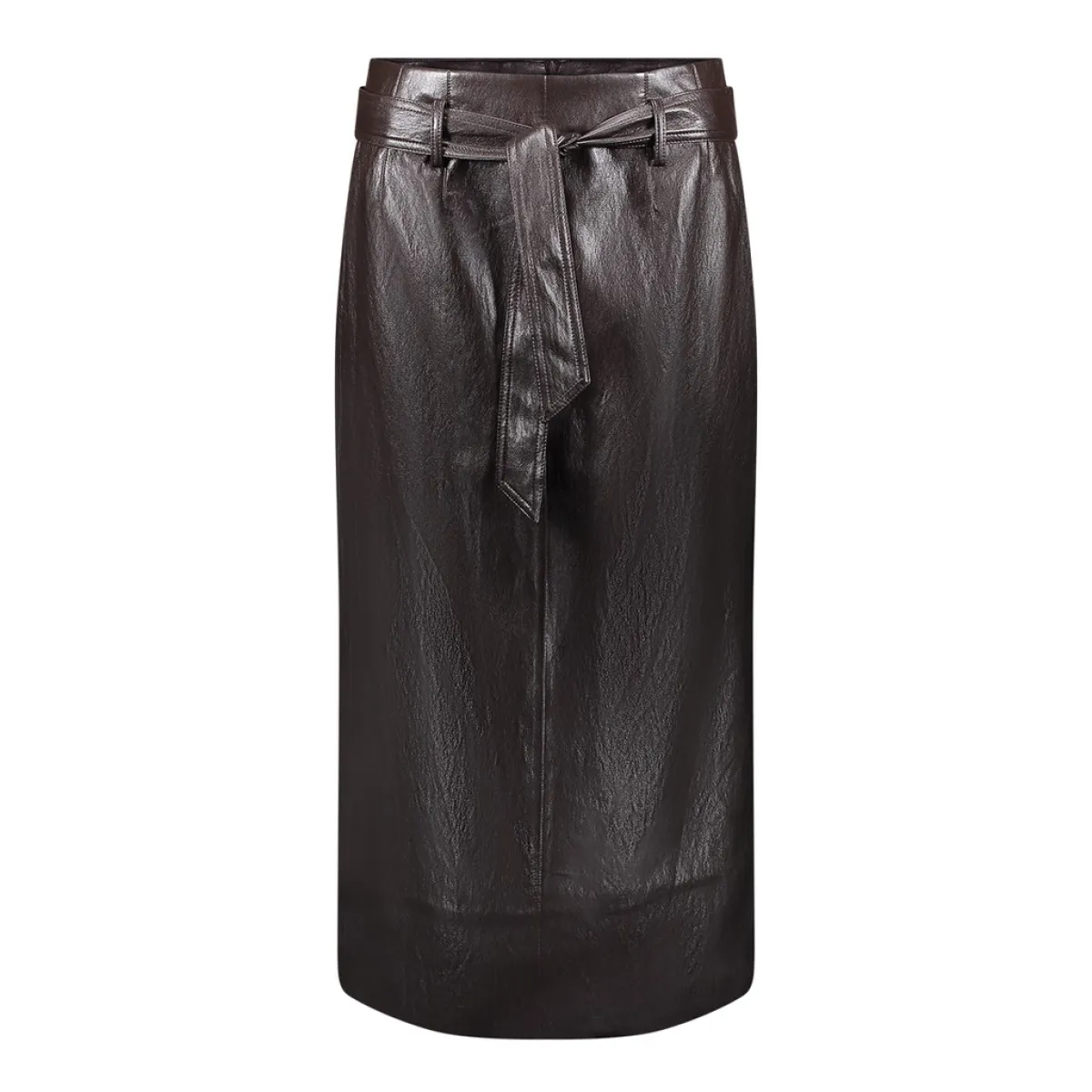 GEISHA-Skirt pu-66535-19-785 Dark brown-DONKER BRUIN